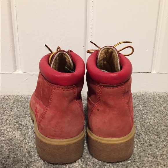 Custom Red Timberlands Women’s size 7.5 - Picture 4 of 8